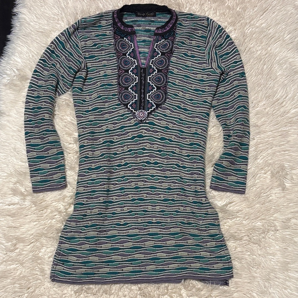 Coogi style sweater.